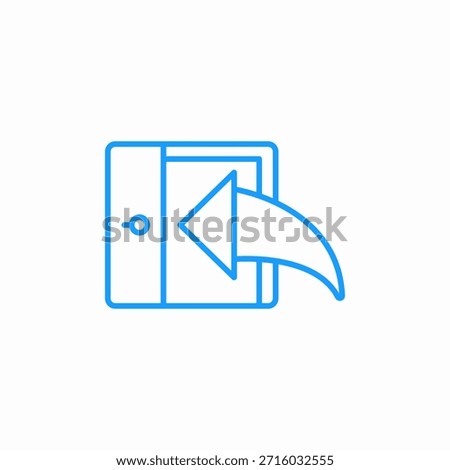 door arrow enter icon sign vector