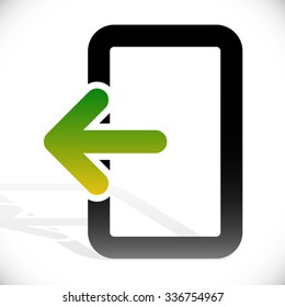 door with arrow.vector symbol.