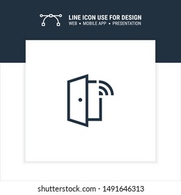 door automation icon design vector illustration