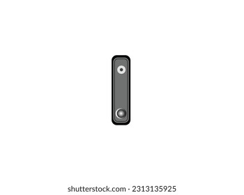 Door bell camera, Solar Doorbell icon in vector. Close Up Of Woman Ringing Front Doorbell Equipped With Security Video Camera vector