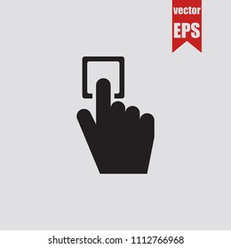 Door bell icon in trendy isolated on grey background.Vector illustration.