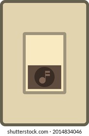 Door bell isolated vector illustration.