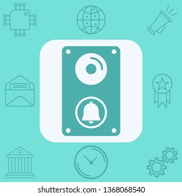 Door bell vector icon sign symbol