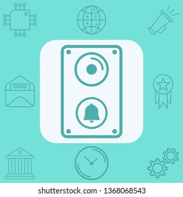 Door bell vector icon sign symbol
