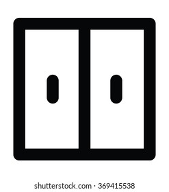 Door Bold Line Vector Icon 