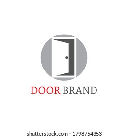 Plantilla vectorial de logotipo de marca de puerta
