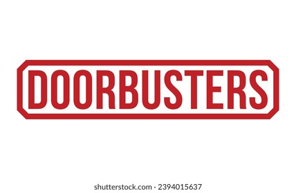 Door busters rubber stamp vector illustration on white background.