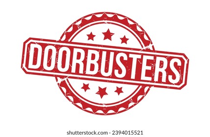 Door busters stamp red rubber stamp on white background. Door busters stamp sign. Door busters stamp.