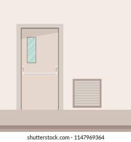 Door cartoon vector. label. free space for text. wallpaper. background.