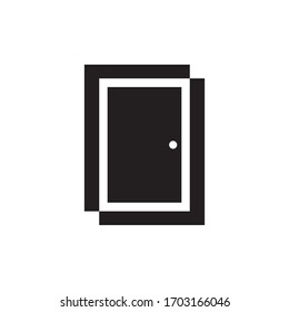 door close illustration logo vector