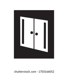 door close illustration logo vector