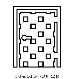 Door Closed Exit icon. Eps10 vector illustration.