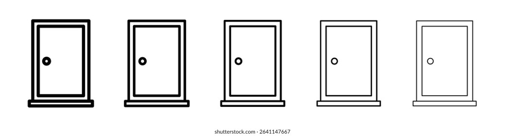 Door closed icon concept. graphic design, logo, Web, UI.