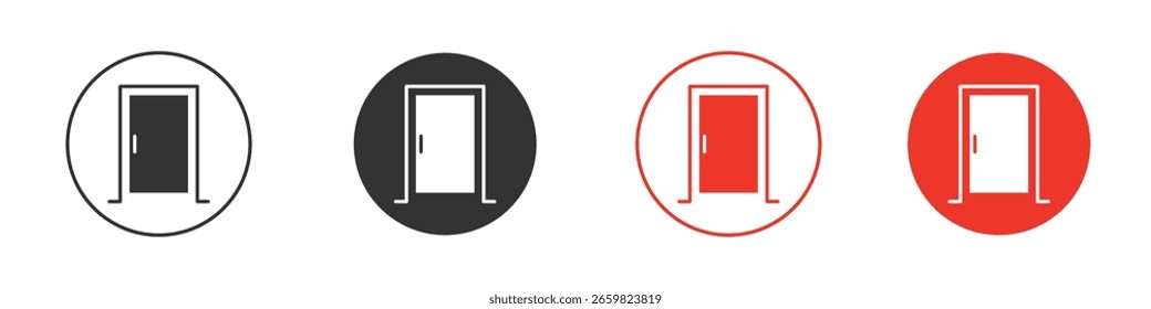 Door closed icon for logo, vector sign symbol for design