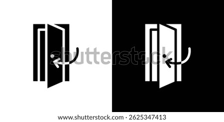 Door closed icon simple line vector. Symbol, logo.