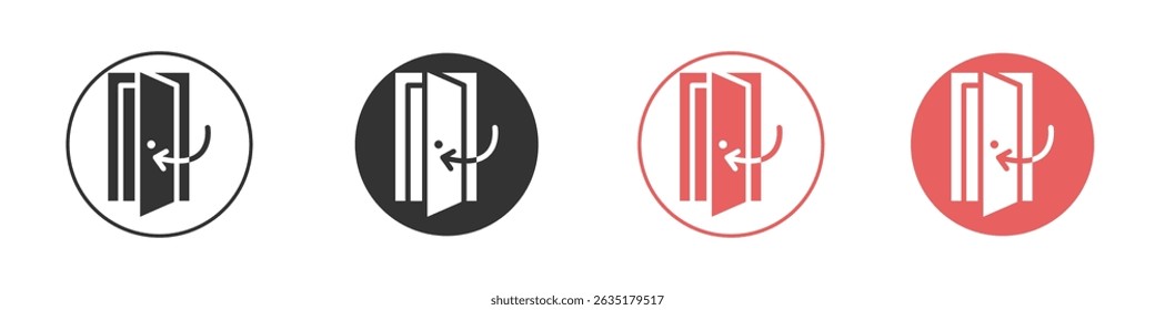 Door closed icon vector design template simple and clean style