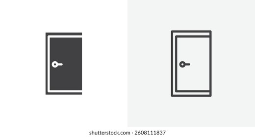 Door closed icons design. vector icons for ui designs