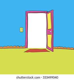 door closed for passage to the other side