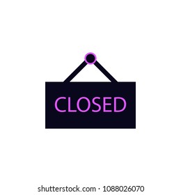 door closed sign icon. Element of colored web icon for mobile concept and web apps. Detailed door closed sign icon can be used for web and mobile. Premium icon on white background