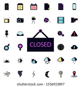 door closed sign icon. Universal set of web for website design and development, app development