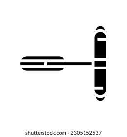 door closer hardware furniture fitting glyph icon vector. door closer hardware furniture fitting sign. isolated symbol illustration