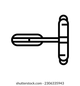 door closer hardware furniture fitting line icon vector. door closer hardware furniture fitting sign. isolated contour symbol black illustration