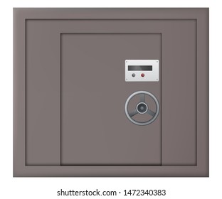 The door with the code. Vector illustration. Lock in the safe.