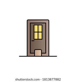 Door color gradient vector icon