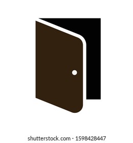 Door colored outline icon vector illustration logo template for many purpose