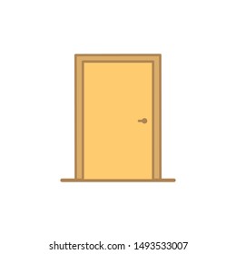 Door Colorful Icon. Vector Illustration Eps