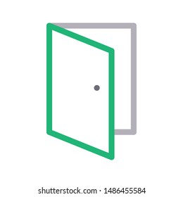 door colour line vector icon