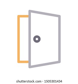 door colour line vector icon