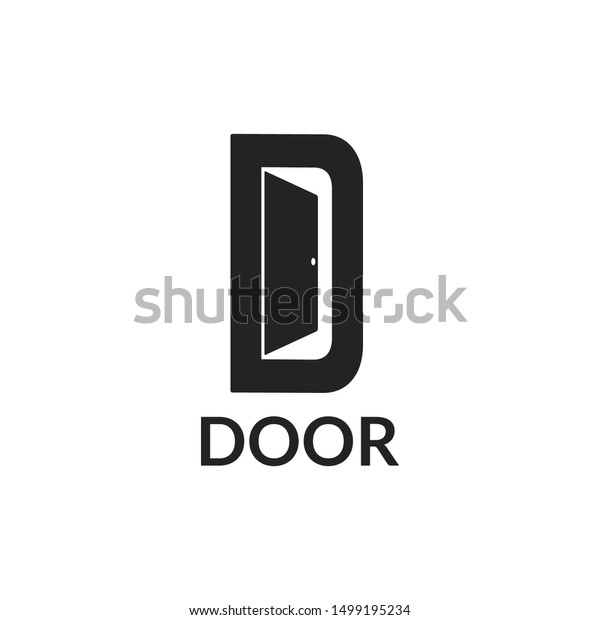 Door Company Logo Using D Letter Stock Vector Royalty Free