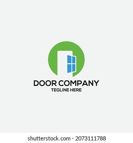 door company vector logo design template