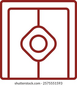 Door Couple Element For Design Graphic