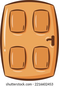 dibujo lindo de puerta para tarjeta de escuela