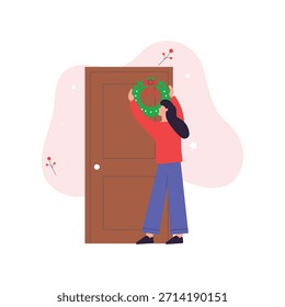 Arquivo EPS 10 da ilustração plana do vetor da porta 