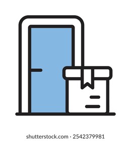 Icono de entrega de puerta para el seguimiento y la gestión de los servicios de entrega a domicilio