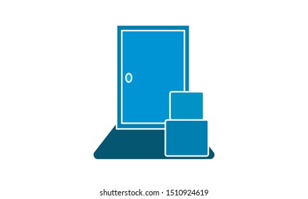 
Door to Door Delivery icon vector illustration.