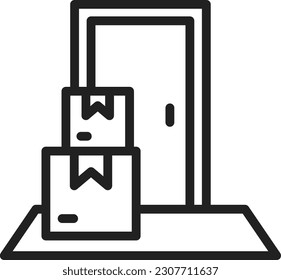 Door Delivery icon vector image. Suitable for mobile application web application and print media.