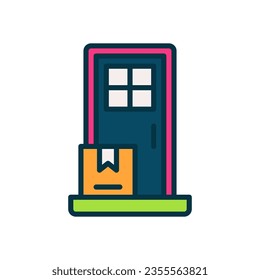door delivery icon for your website, mobile, presentation, and logo design.