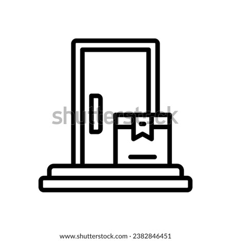door delivery line icon. vector icon for your website, mobile, presentation, and logo design.