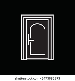 Door design in illustrator vector