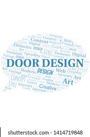 Door Design word cloud. Wordcloud made with text only.