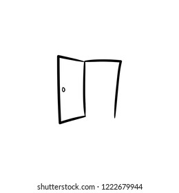 Door Doodle Icon Vector 