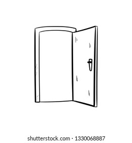 Door Doodle Icon Vector 