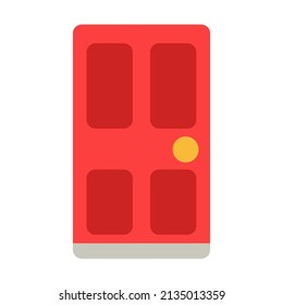 Icono emoticono de puerta imagen vectorial plana aislada en fondo blanco