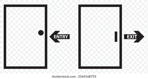 Door, enter exit icon vector. eps 10.