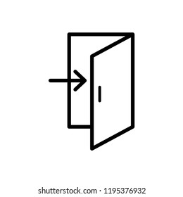 door - entrance - exit icon vector