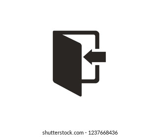 Door entrance icon sign symbol